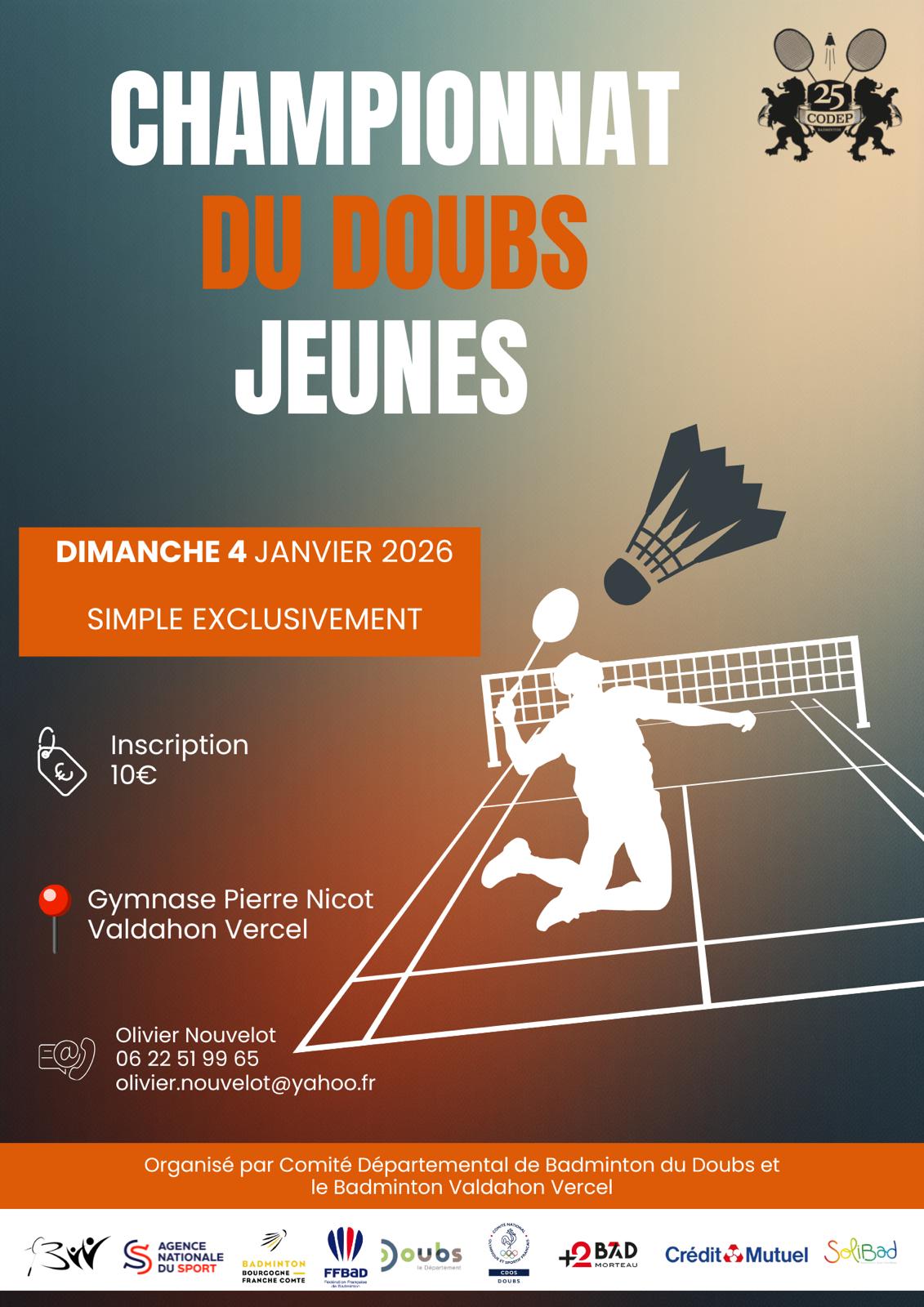 Championnat Départemental du Doubs - Simple Jeunes